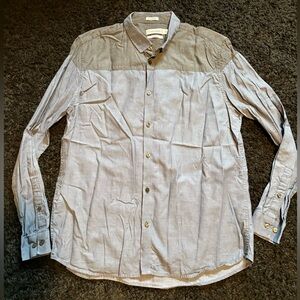 Calvin Klein Men's Gray Button-Up Shirt